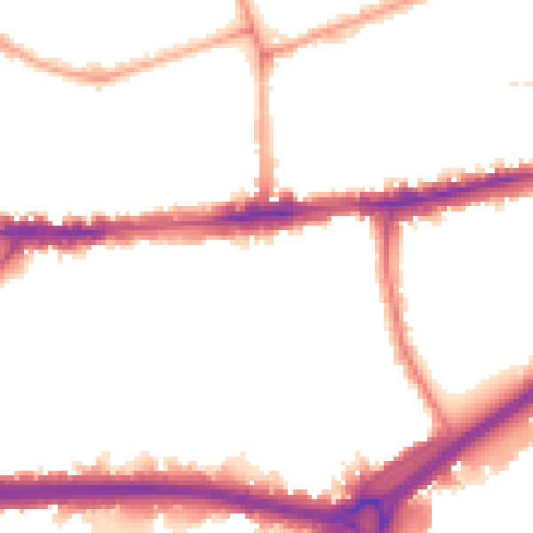 Night-time road noise heatmap for W4 2HE