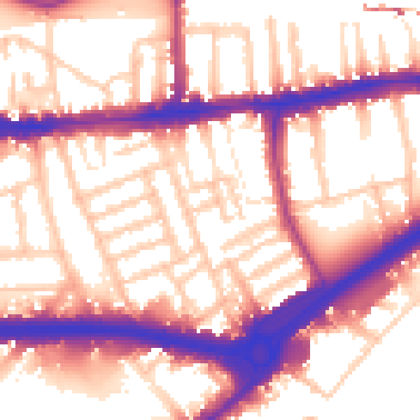 Daytime road noise heatmap for W4 2HP