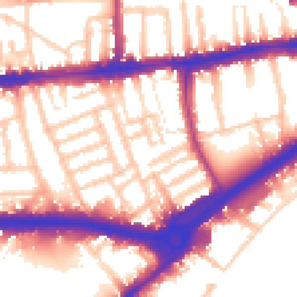 Daytime road noise heatmap for W4 2HR