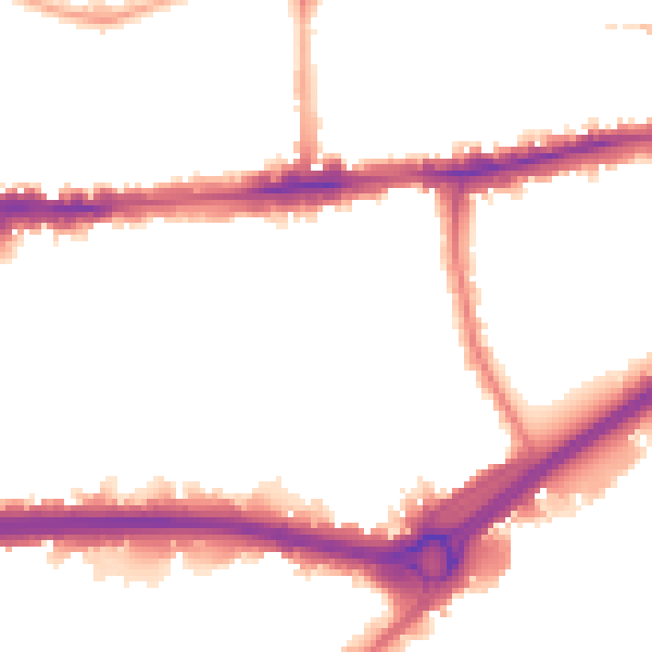 Night-time road noise heatmap for W4 2HT