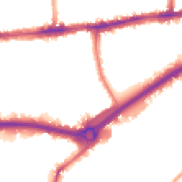 Night-time road noise heatmap for W4 2JH