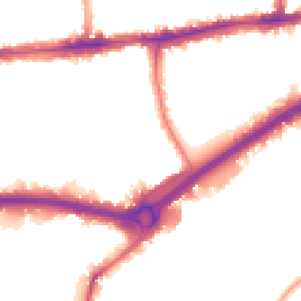 Night-time road noise heatmap for W4 2JX