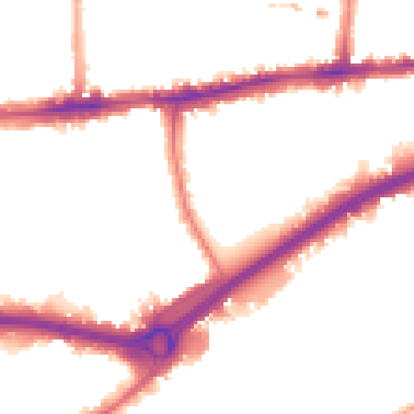 Night-time road noise heatmap for W4 2LL