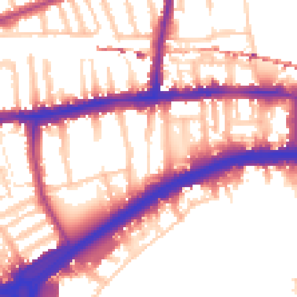 Daytime road noise heatmap for W4 2NL