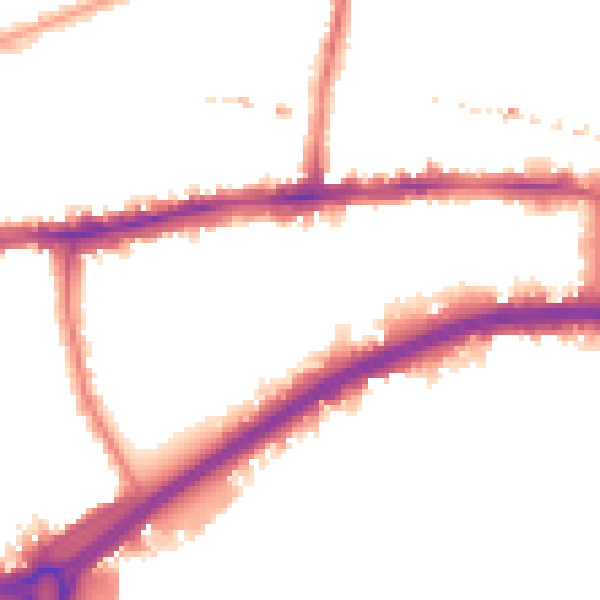 Night-time road noise heatmap for W4 2NL