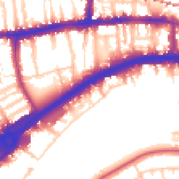Daytime road noise heatmap for W4 2PU