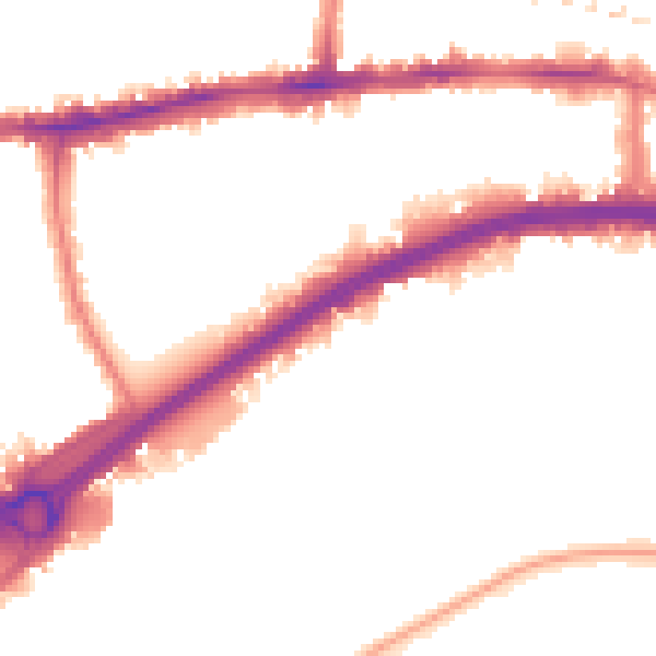 Night-time road noise heatmap for W4 2PU