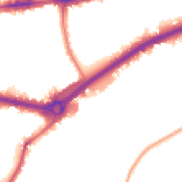 Night-time road noise heatmap for W4 2QA