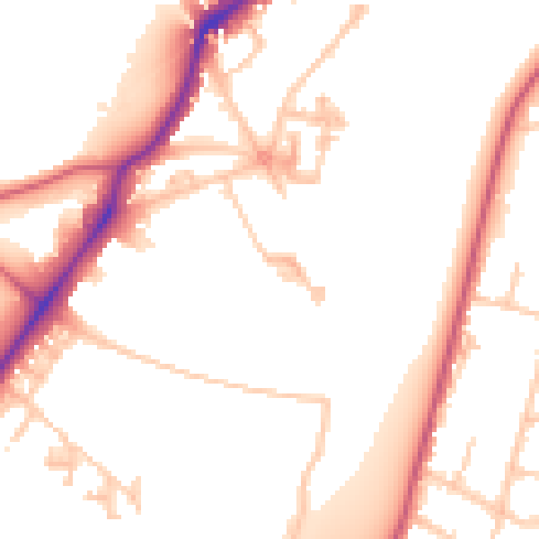 Daytime road noise heatmap for W4 2TL