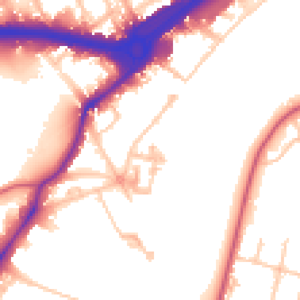 Daytime road noise heatmap for W4 2UE