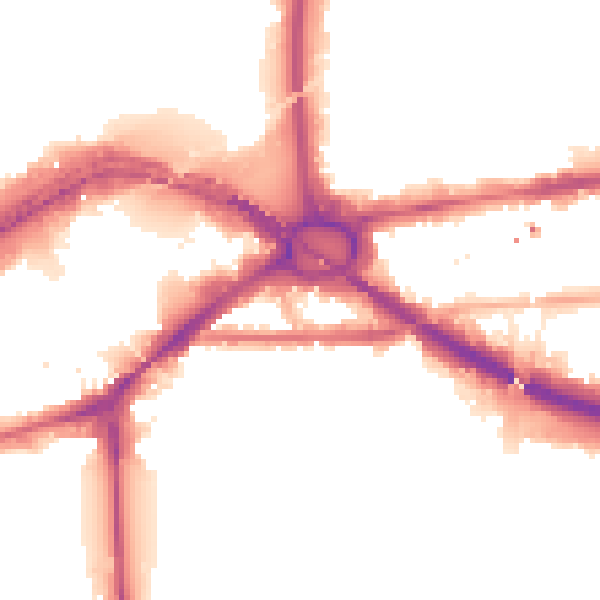 Night-time road noise heatmap for W4 3AS