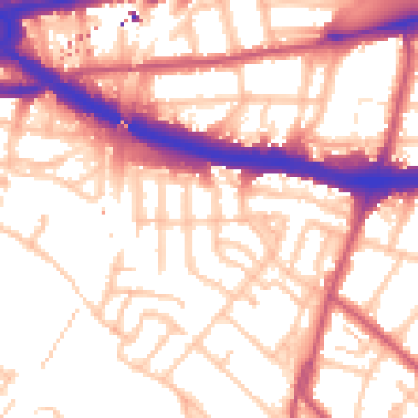 Daytime road noise heatmap for W4 3DS