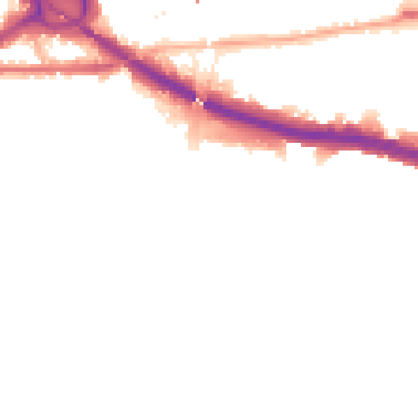 Night-time road noise heatmap for W4 3LX