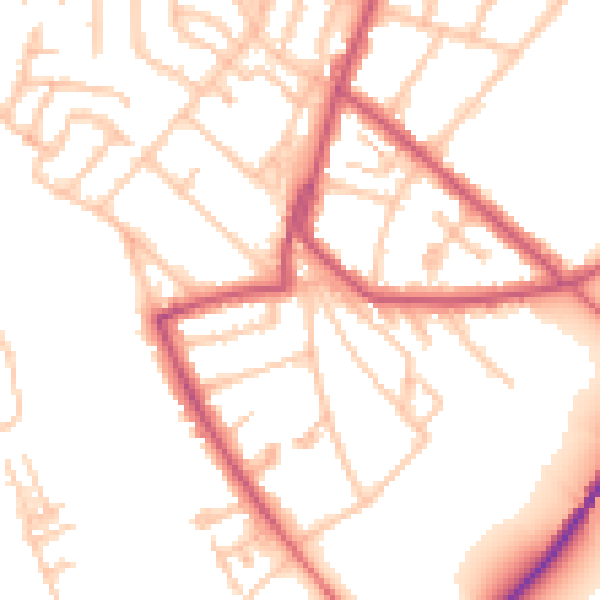 Daytime road noise heatmap for W4 3SF
