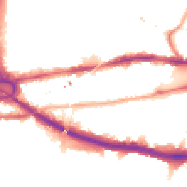 Night-time road noise heatmap for W4 4DB
