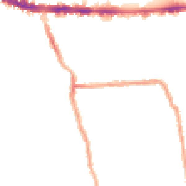 Night-time road noise heatmap for W4 5DU