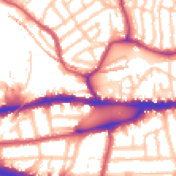 Daytime road noise heatmap for W4 5NB