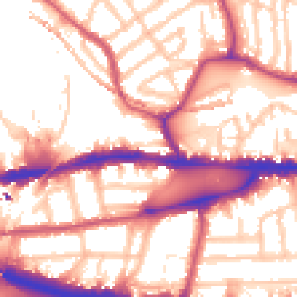 Daytime road noise heatmap for W4 5RF