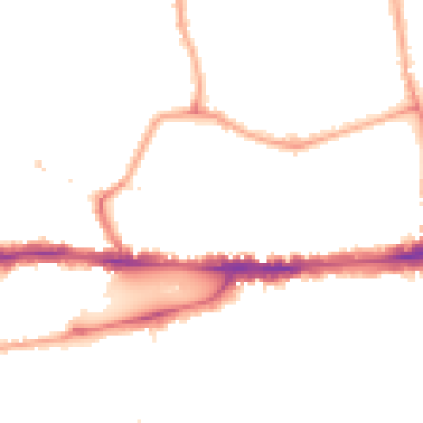 Night-time road noise heatmap for W4 5UW