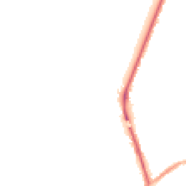 Night-time road noise heatmap for WA1 1BF