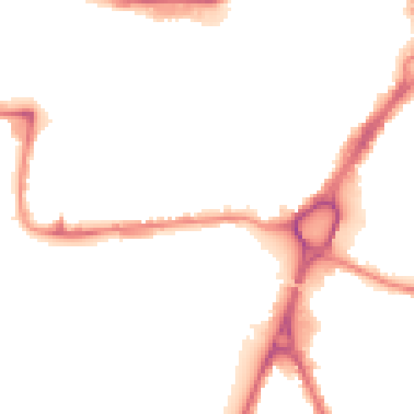 Night-time road noise heatmap for WA1 1EZ