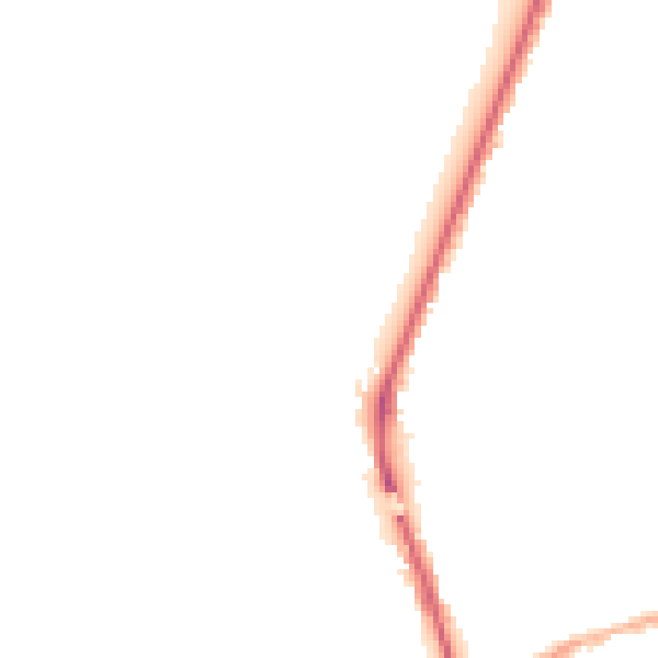 Night-time road noise heatmap for WA1 1GJ
