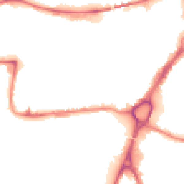 Night-time road noise heatmap for WA1 1HE