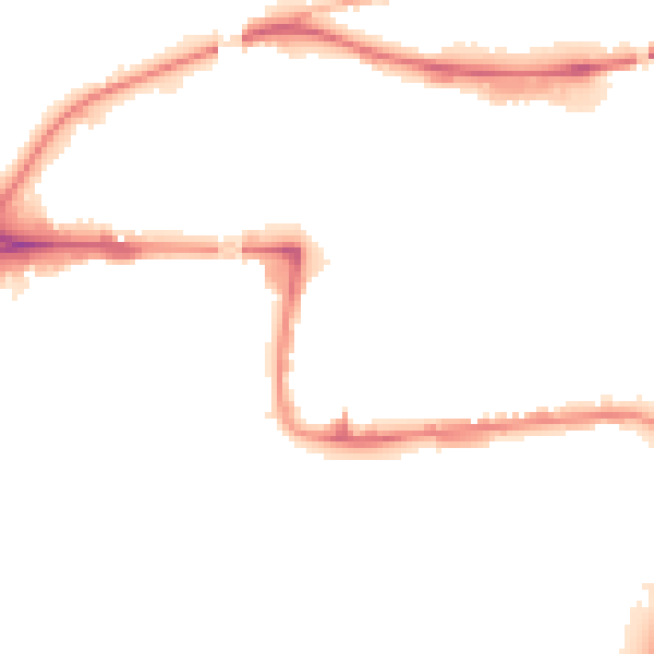Night-time road noise heatmap for WA1 1NR