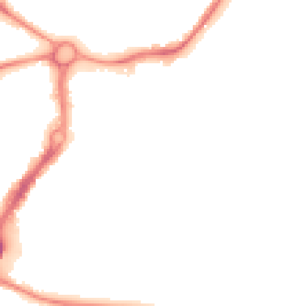 Night-time road noise heatmap for WA1 2EE