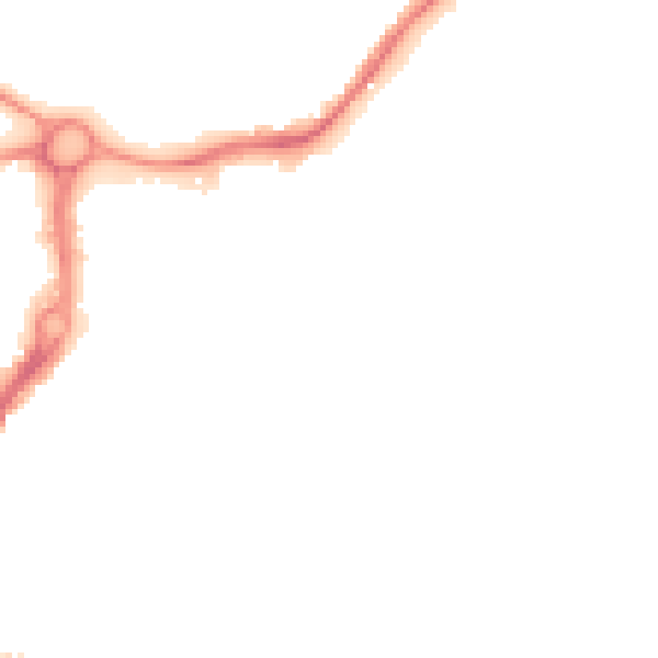 Night-time road noise heatmap for WA1 2FZ