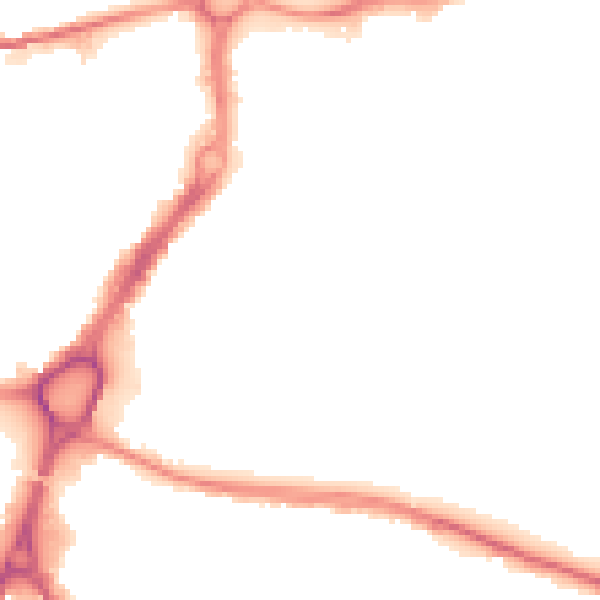 Night-time road noise heatmap for WA1 2JE