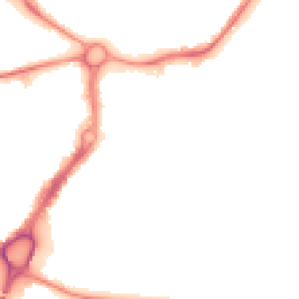 Night-time road noise heatmap for WA1 2JU