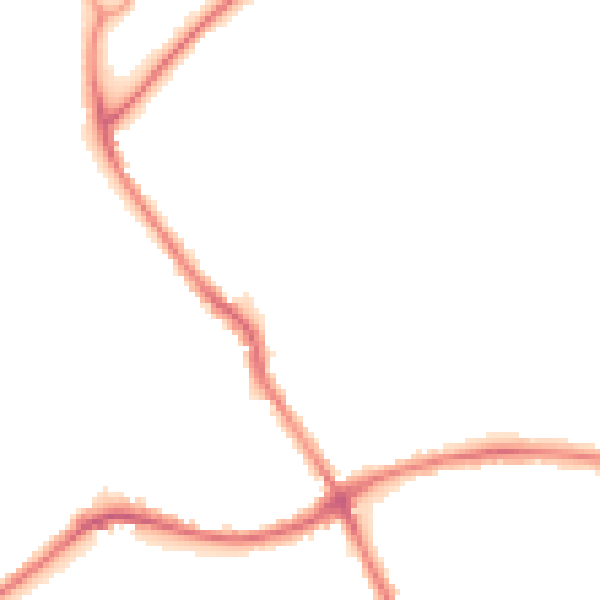 Night-time road noise heatmap for WA1 3DD