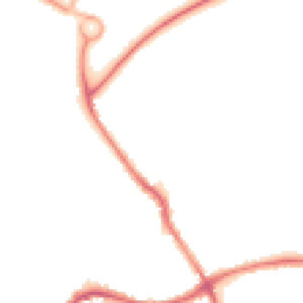 Night-time road noise heatmap for WA1 3DG