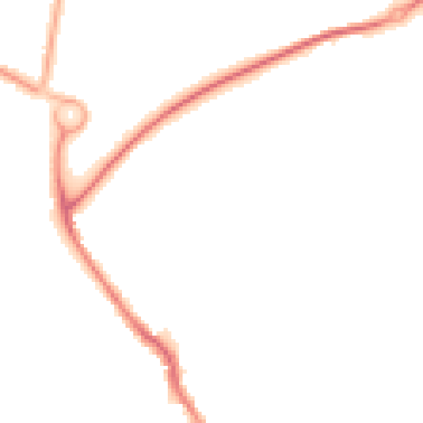 Night-time road noise heatmap for WA1 3DJ