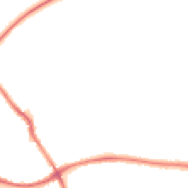 Night-time road noise heatmap for WA1 3JE