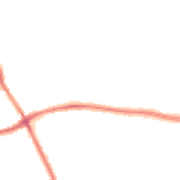 Night-time road noise heatmap for WA1 3JF