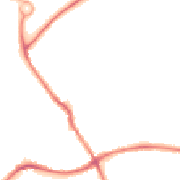 Night-time road noise heatmap for WA1 3LF