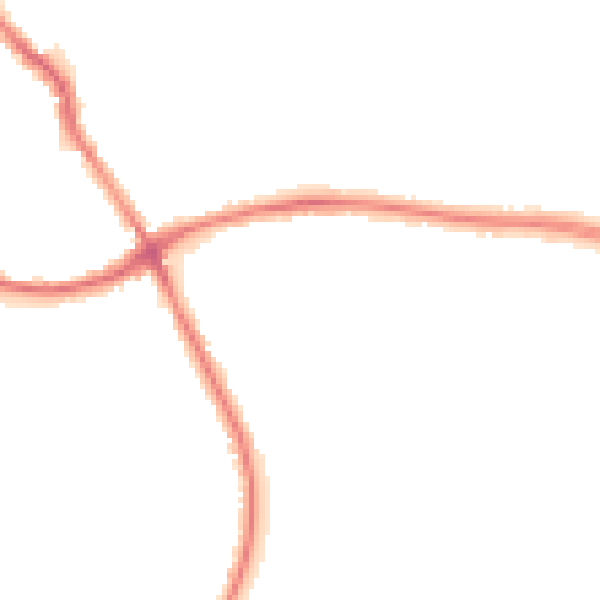 Night-time road noise heatmap for WA1 3LT