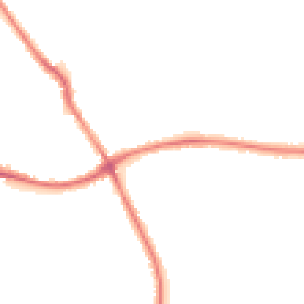 Night-time road noise heatmap for WA1 3NJ