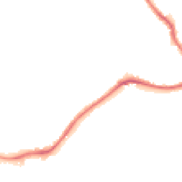 Night-time road noise heatmap for WA1 3QH