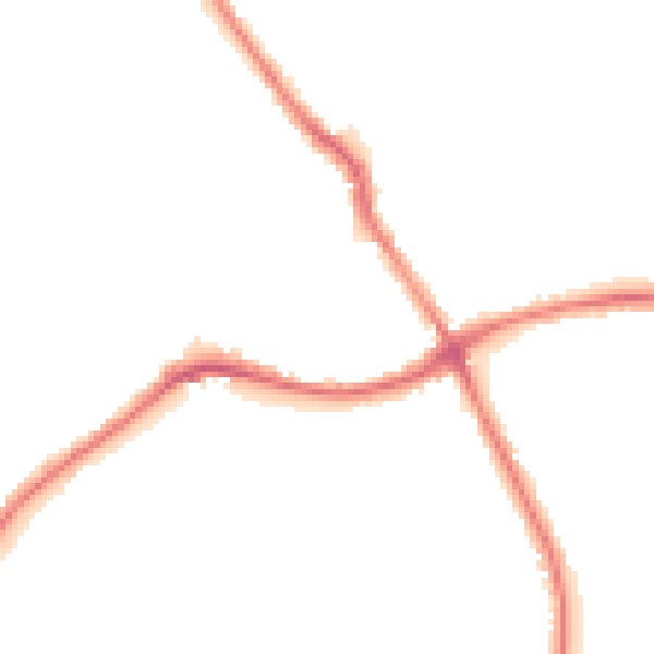 Night-time road noise heatmap for WA1 3SE