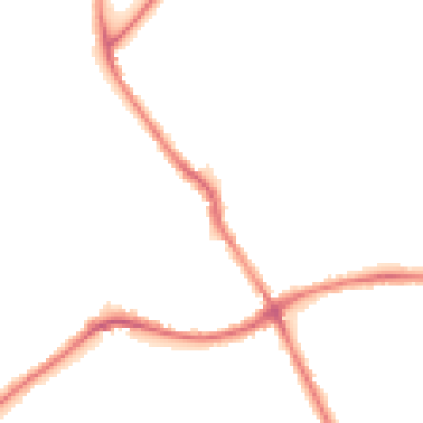Night-time road noise heatmap for WA1 3SP