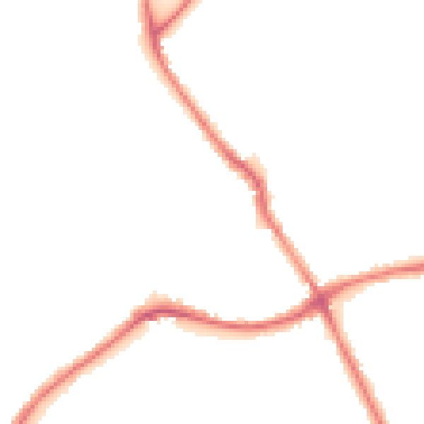 Night-time road noise heatmap for WA1 3SR