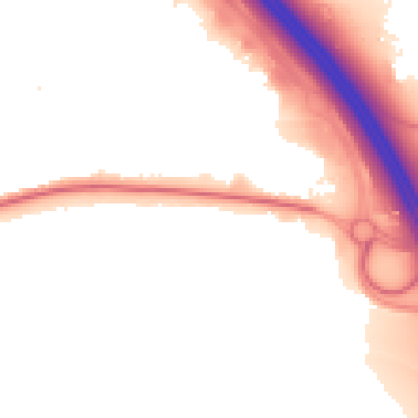 Night-time road noise heatmap for WA1 4QE
