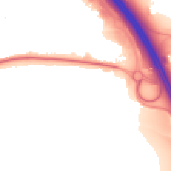 Night-time road noise heatmap for WA1 4RN
