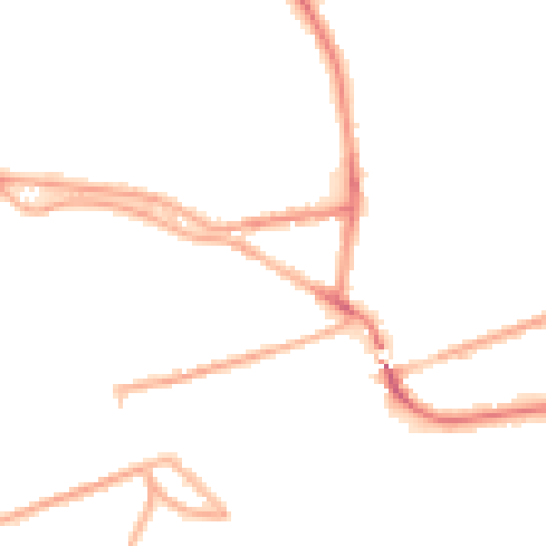 Night-time road noise heatmap for WA4 1JW