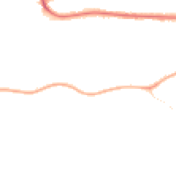 Night-time road noise heatmap for WA4 2QZ