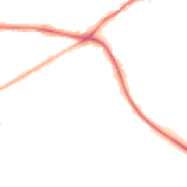 Night-time road noise heatmap for WA4 2YJ