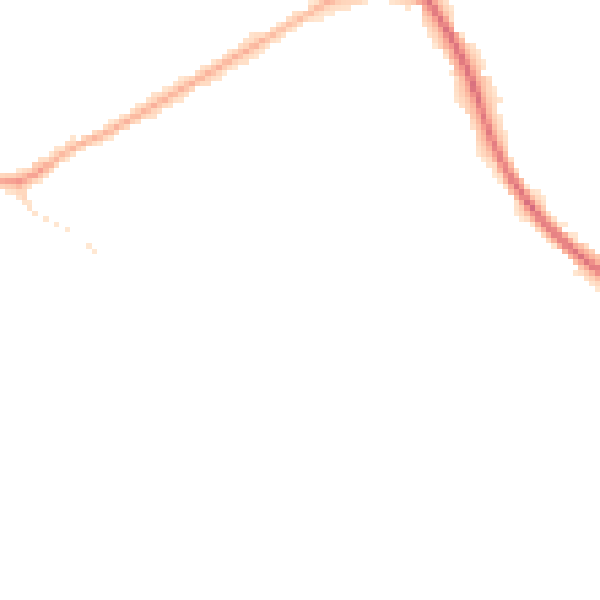 Night-time road noise heatmap for WA4 2YQ